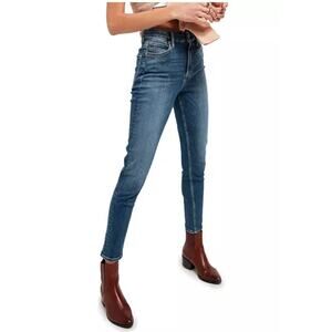 FREE PEOPLE Blue Denim Cotton Classic Retro Casual Skinny Jeans 25